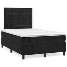 shumee Box spring postel s matrací černá 120 x 190 cm samet