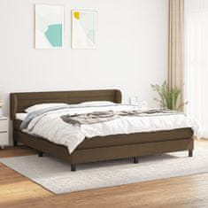 shumee Box spring postel s matrací tmavě hnědá 180x200 cm textil