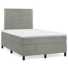 shumee Box spring postel s matrací světle šedá 120x190 cm samet