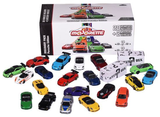 Majorette Porsche Sada Discovery pack 20 + 2 autíček