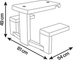 Smoby Piknikový stoleček s lavicemi k domečku