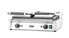 Hendi Kontaktní gril - dvojité provedení, HENDI, drážkovaný nahoře i dole 230V/3600W, 570x395x(H)510mm - 263709
