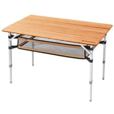 King Camp Kempingový stůl s bambusovou deskou 100 x 65 cm