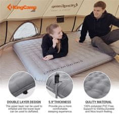 King Camp nafukovací matrace KM2209 KING AIRBED DOUBLE 201x141x15cm šedá