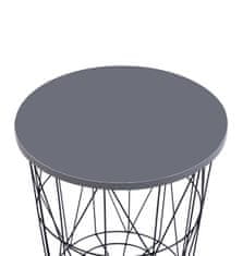 Intesi Konferenční stolek Salvatore šedý/černý rám