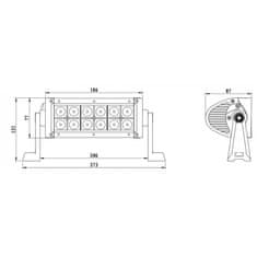 Kaxl LED rampa, přídavné světlo, 273mm