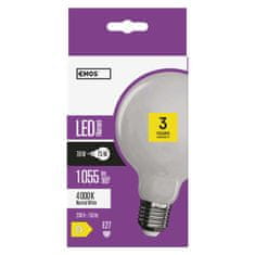 Emos LED žárovka Filament Globe / E27 / 7,8 W (75 W) / 1 055 lm / neutrální bílá