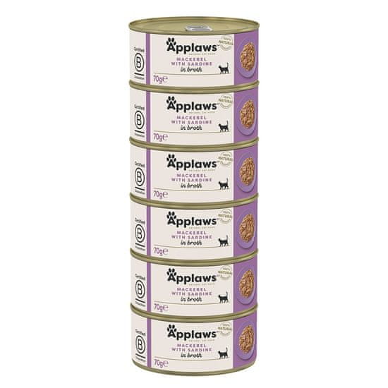 Applaws konzerva Cat Makrela se sardinkami 6x 70g