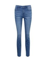 Orsay Modré dámské pruhované slim fit džíny 38
