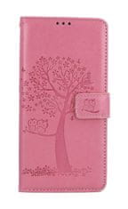 TopQ Pouzdro Xiaomi Redmi Note 12S knížkové Růžový strom sovičky 106875
