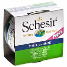 Schesir Konzerva Puppy kuře s Aloe 150g