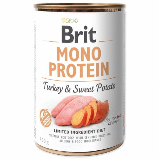 Brit Konzerva Mono Protein krůta s batáty 400g