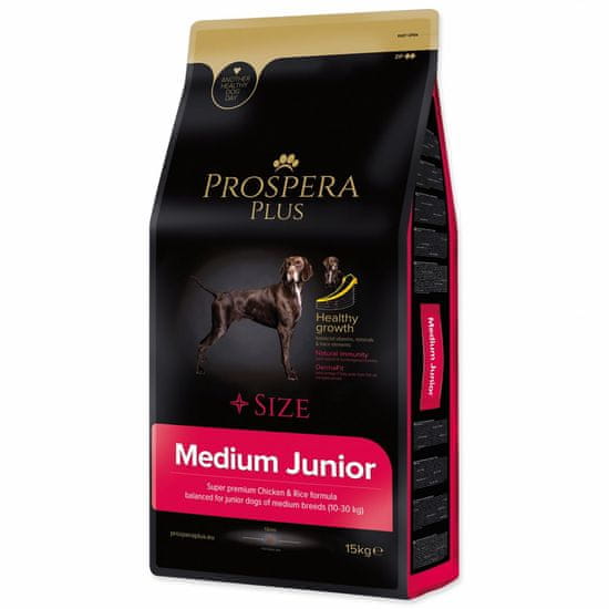 PROSPERA PLUS Krmivo Plus Medium Junior kuře s rýží 15kg