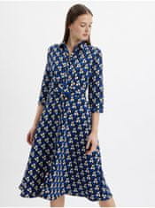 Orsay Černo-modré dámské vzorované šaty 42