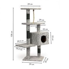 ModernHome Škrabadlo pro kočky SCRATCRATOR XXL šedé/černé