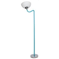Topeshop Stojací lampa LUCIE 30 cm chromová/modrá/bílá