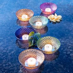 Weltbild Weltbild Plovoucí skleněné misky Natare s čajovými svíčkami, sada 6 ks