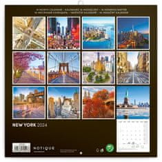 Presco Publishing Poznámkový kalendář New York 2024, 30 × 30 cm