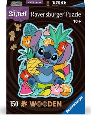 Ravensburger RAVENSBURGER Dřevěné obrysové puzzle Disney: Stitch 150 dílků