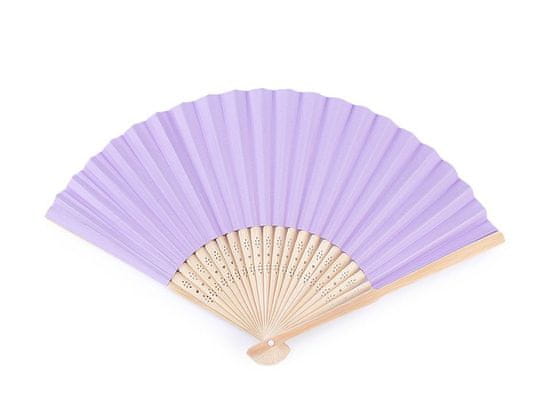 Vějíř papírový k domalování 21x36 cm - fialová lila