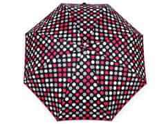 Dámský mini skládací deštník puntík - černá