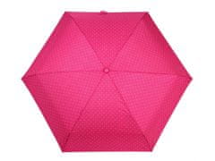 Skládací mini deštník s puntíky - růžová malinová