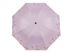 Dámský skládací deštník květy - růžová nejsv.