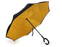 Obrácený deštník dvouvrstvý - žlutá