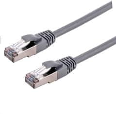 C-Tech kabel patchcord Cat6a, S/FTP, 10m, šedá