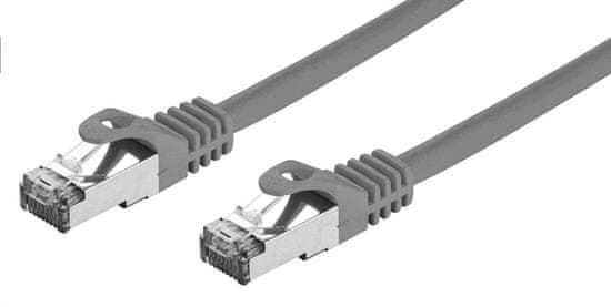C-Tech kabel patchcord Cat7, S/FTP, 10m, šedá