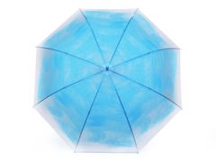 Dámský / dívčí vystřelovací deštník - modrá azuro