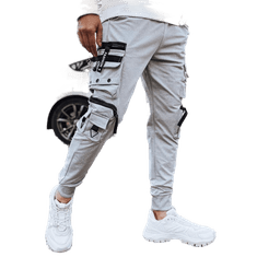 Dstreet Pánské bojové kalhoty AWA šedé ux4199 XL