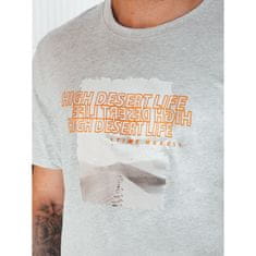 Dstreet Pánské tričko s potiskem MIRA šedé rx5488 M