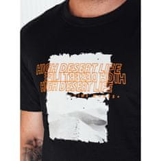 Dstreet Pánské tričko s potiskem MIRA černé rx5489 M