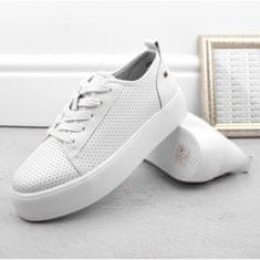 Filippo Kožené sportovní plíživé boty bílé velikost 37