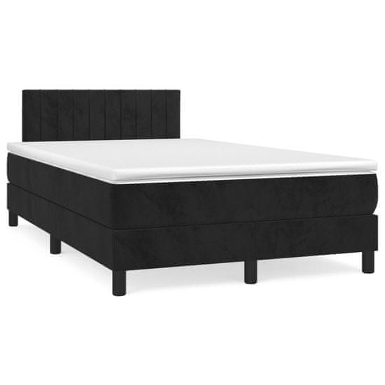 shumee Box spring postel s matrací černá 120 x 190 cm samet