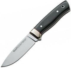 Muela KODIAK-10M lovecký nůž 10 cm, černá, Micarta, mosazné kování, kožené pouzdro