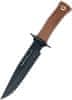 SCORPION-18NM taktický nůž 18 cm, černá, hnědá, guma, nylonové pouzdro