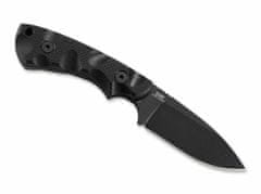 CRKT 02CR302 SIWI taktický nůž 8,5 cm, celočerná, G10, plastové pouzdro