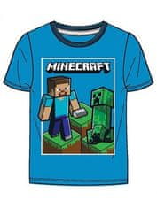 Mojang Studios Chlapecké bavlněné tričko s krátkým rukávem Minecraft - modré 152