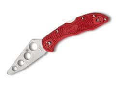 Spyderco C11TR Delica 4 Lightweight Trainer kapesní tréninkový nůž 7 cm, červená, FRN