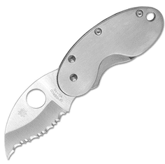 Spyderco C29S Cricket Stainless malý kapesní nůž 4,7 cm, celoocelový, zoubkovaný