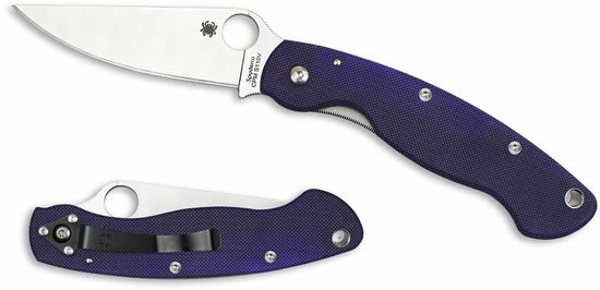 Spyderco C36GPDBL Military Model Blurple taktický kapesní nůž 10,2 cm, modro-fialová, G10