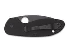 Spyderco C216GPSBBK Efficient Black kapesní nůž 7,6 cm, celočerný, částečné zoubkování, G10