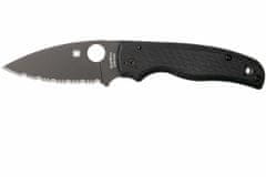 Spyderco C229GSBK Shaman Serrated kapesní nůž 9 cm, celočerná, G10 