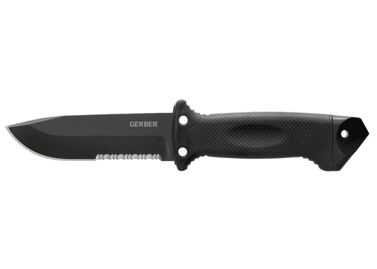 Gerber 31-003661 LMF II Infantry taktický nůž 12,5 cm, celočerná, guma a GFN, nylonové pouzdro