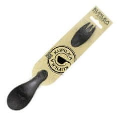 Kupilka S04K Spork Black vidlička + lžička 22,5 cm, černá