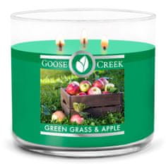Goose Creek Svíčka 0,41 KG GREEN GRASS & APPLE, aromatická v dóze, 3 knoty