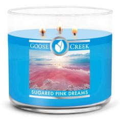 Goose Creek Svíčka 0,41 KG SUGARED PINK DREAMS, aromatická v dóze, 3 knoty