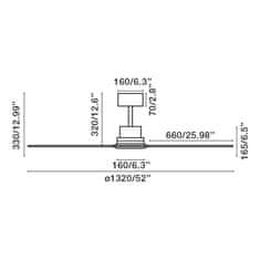 FARO Barcelona FARO LANTAU L stropní ventilátor, hnědá/borovice DC SMART